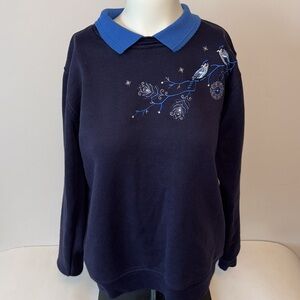 Collared Sweatshirt With Embelishments